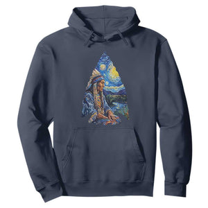 Native American Arrowhead Hunter Starry Night Hoodie TS14 Navy Print Your Wear