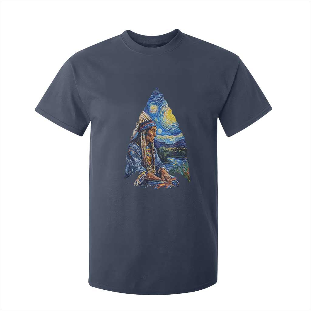Native American Arrowhead Hunter Starry Night T Shirt For Kid TS14 Navy Print Your Wear