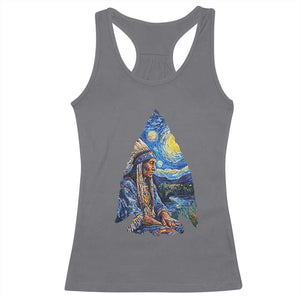 Native American Arrowhead Hunter Starry Night Racerback Tank Top TS14 Charcoal Print Your Wear