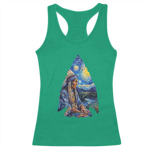 Native American Arrowhead Hunter Starry Night Racerback Tank Top TS14 Irish Green Print Your Wear