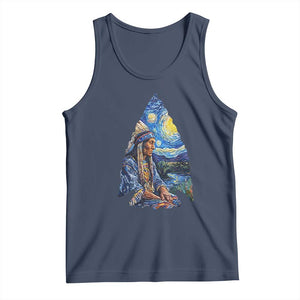 Native American Arrowhead Hunter Starry Night Tank Top TS14 Navy Print Your Wear