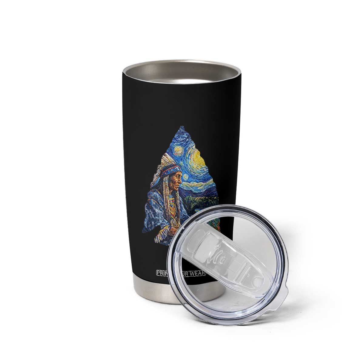 Native American Arrowhead Hunter Starry Night Tumbler Cup TS14 Print Your Wear