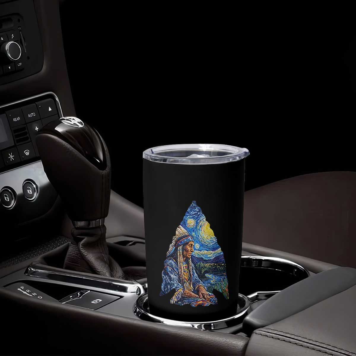 Native American Arrowhead Hunter Starry Night Tumbler Cup TS14 Print Your Wear