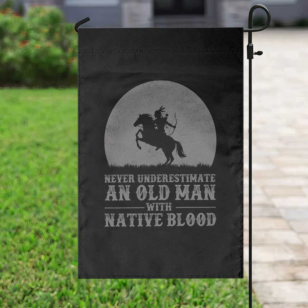 Never Underestimate An Old Man Native American Warrior Garden Flag TS14 Print Your Wear