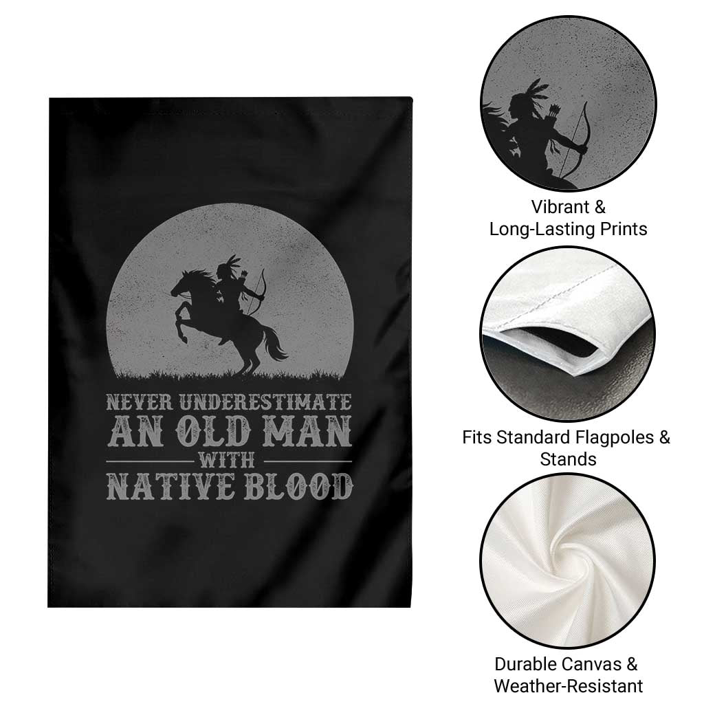 Never Underestimate An Old Man Native American Warrior Garden Flag TS14 Print Your Wear