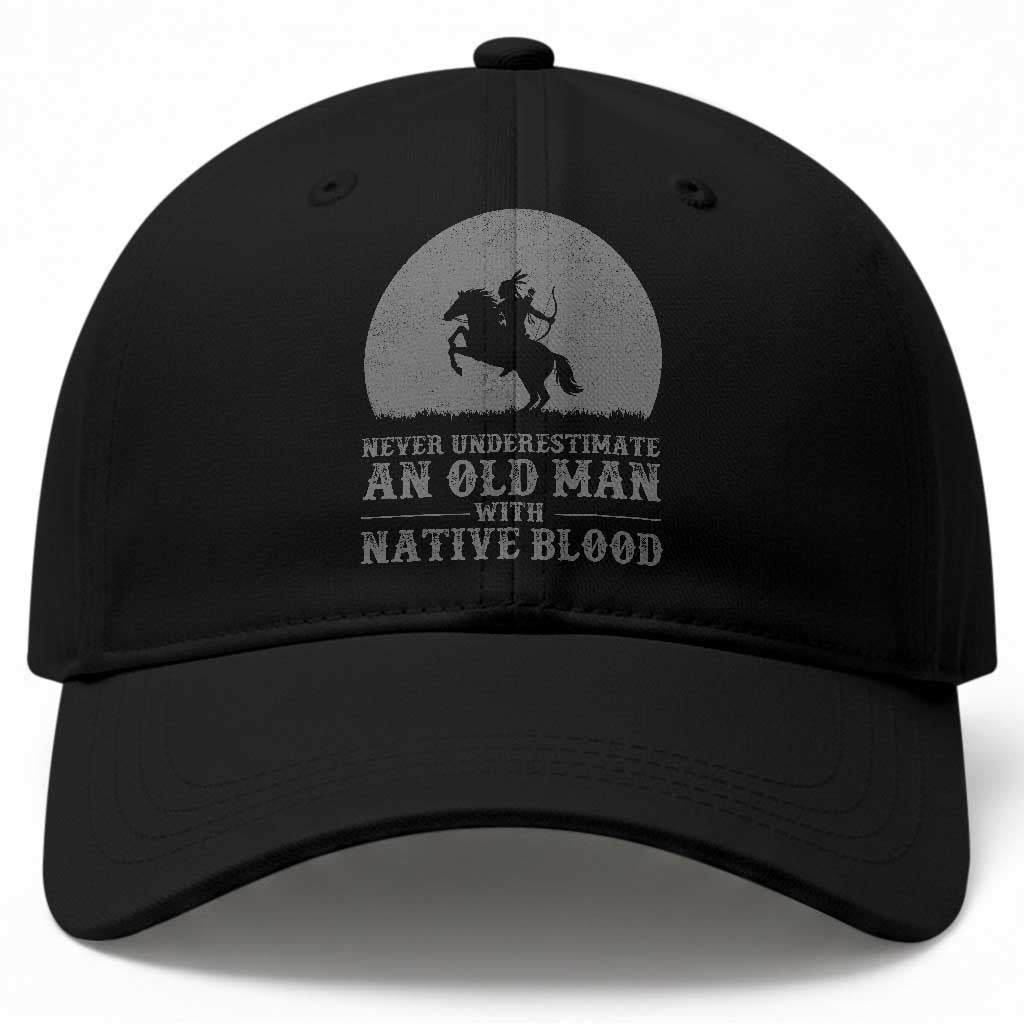 Never Underestimate An Old Man Native American Warrior Baseball Cap TS14 Print Your Wear