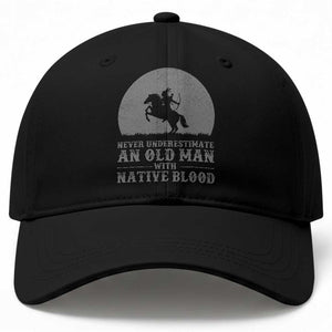 Never Underestimate An Old Man Native American Warrior Baseball Cap TS14 Print Your Wear