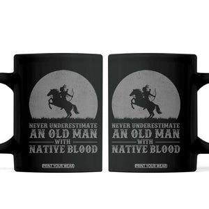 Never Underestimate An Old Man Native American Warrior Coffee Mug TS14 Black Print Your Wear