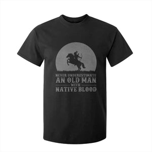 Never Underestimate An Old Man Native American Warrior T Shirt For Kid TS14 Black Print Your Wear