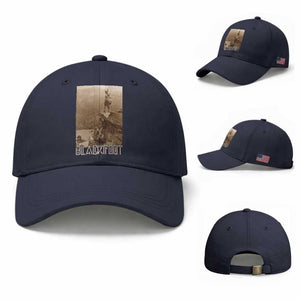 Blackfoot Native American Indians At Glacier National Park Baseball Cap TS14 Baseball Cap Universal Fit Navy Print Your Wear