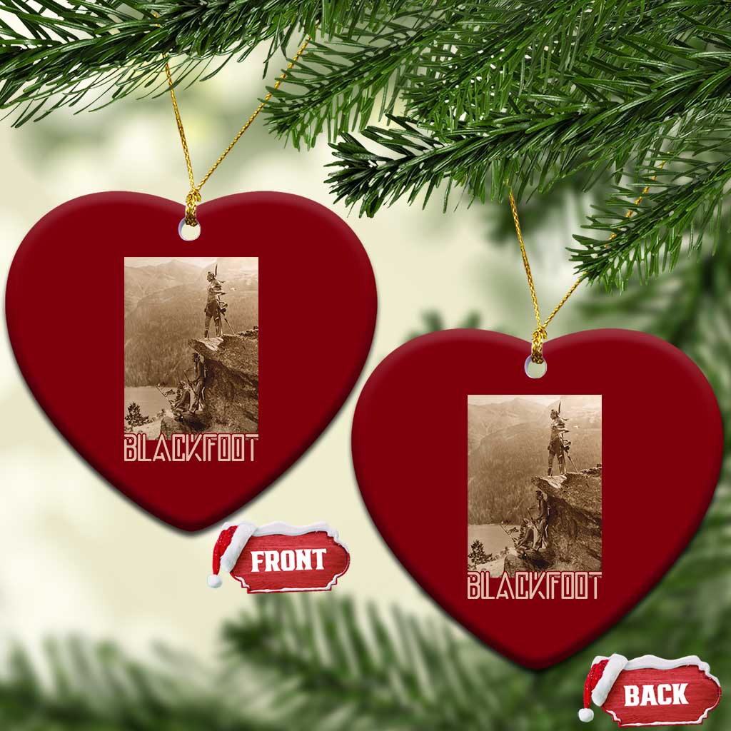 Blackfoot Native American Indians At Glacier National Park Ceramic Ornament TS14 Print Your Wear