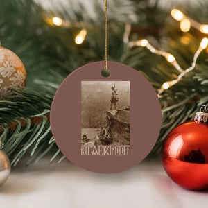 Blackfoot Native American Indians At Glacier National Park Ceramic Ornament TS14 1pc Mocha Print Your Wear