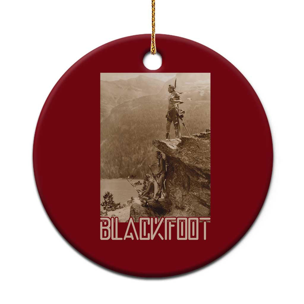 Blackfoot Native American Indians At Glacier National Park Ceramic Ornament TS14 1pc Red Print Your Wear