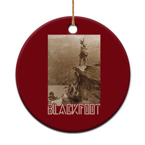 Blackfoot Native American Indians At Glacier National Park Ceramic Ornament TS14 1pc Red Print Your Wear