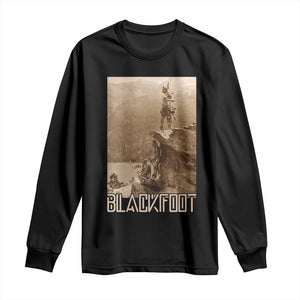 Blackfoot Native American Indians At Glacier National Park Long Sleeve Shirt TS14 Black Print Your Wear
