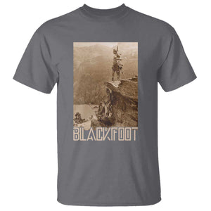 Blackfoot Native American Indians At Glacier National Park T Shirt TS14 Charcoal Print Your Wear