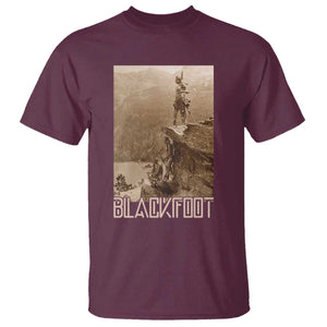Blackfoot Native American Indians At Glacier National Park T Shirt TS14 Maroon Print Your Wear