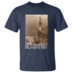 Blackfoot Native American Indians At Glacier National Park T Shirt TS14 Navy Print Your Wear