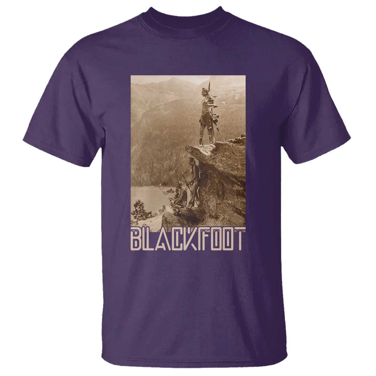 Blackfoot Native American Indians At Glacier National Park T Shirt TS14 Purple Print Your Wear
