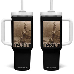 Blackfoot Native American Indians At Glacier National Park Tumbler With Handle TS14 One Size: 40 oz Black Print Your Wear