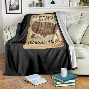 United States Without Illegal Aliens Throw Blanket Native Land Map TS14 Print Your Wear