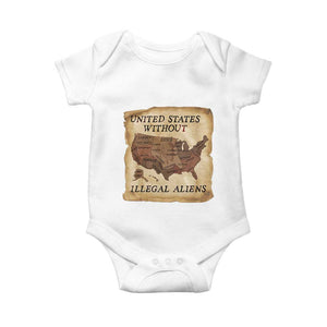 United States Without Illegal Aliens Baby Onesie Native Land Map TS14 White Print Your Wear