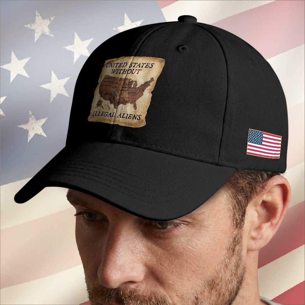 United States Without Illegal Aliens Baseball Cap Native Land Map TS14 Print Your Wear