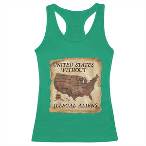 United States Without Illegal Aliens Racerback Tank Top Native Land Map TS14 Irish Green Print Your Wear