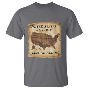 United States Without Illegal Aliens T Shirt Native Land Map TS14 Charcoal Print Your Wear