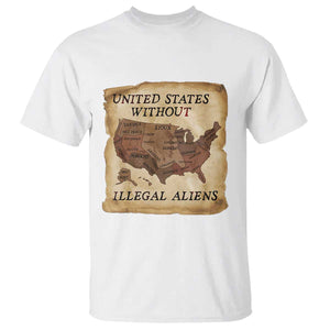 United States Without Illegal Aliens T Shirt Native Land Map TS14 White Print Your Wear