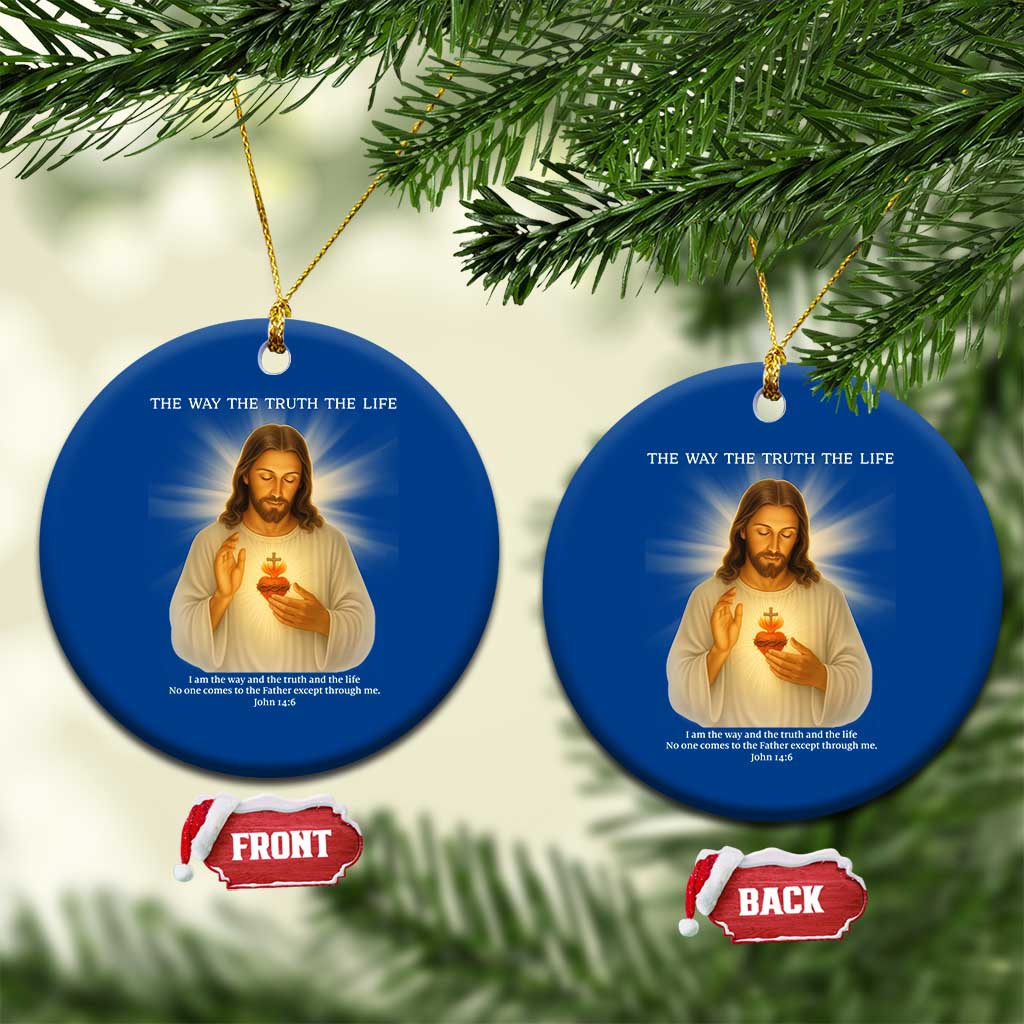 Jesus Christian Xmas Ceramic Ornament Cross Bible Verse Inspirational TS14 1pc Blue Print Your Wear