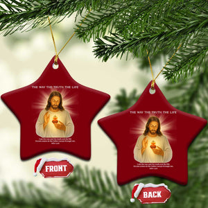 Jesus Christian Xmas Ceramic Ornament Cross Bible Verse Inspirational TS14 Print Your Wear