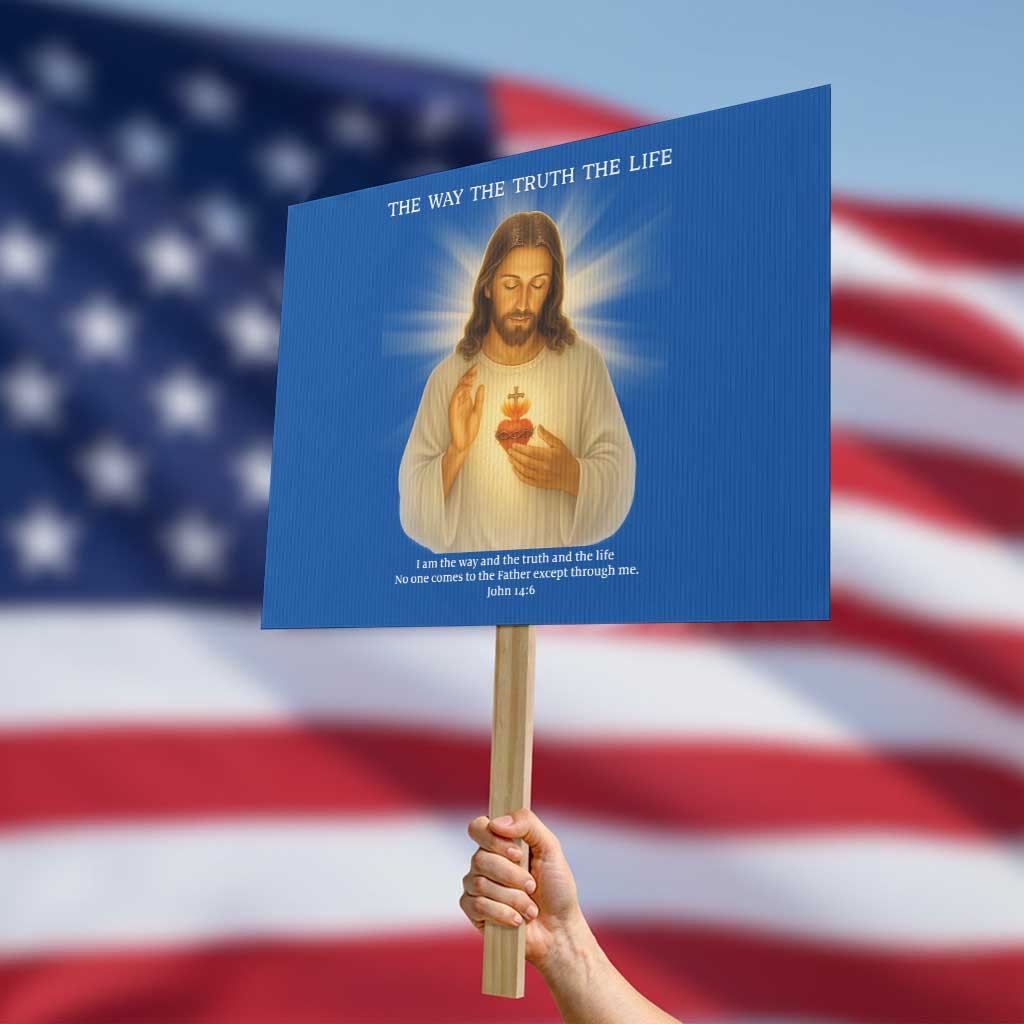 Jesus Christian Christmas Protest Sign Cross Bible Verse Inspirational TS14 Horizontal 18