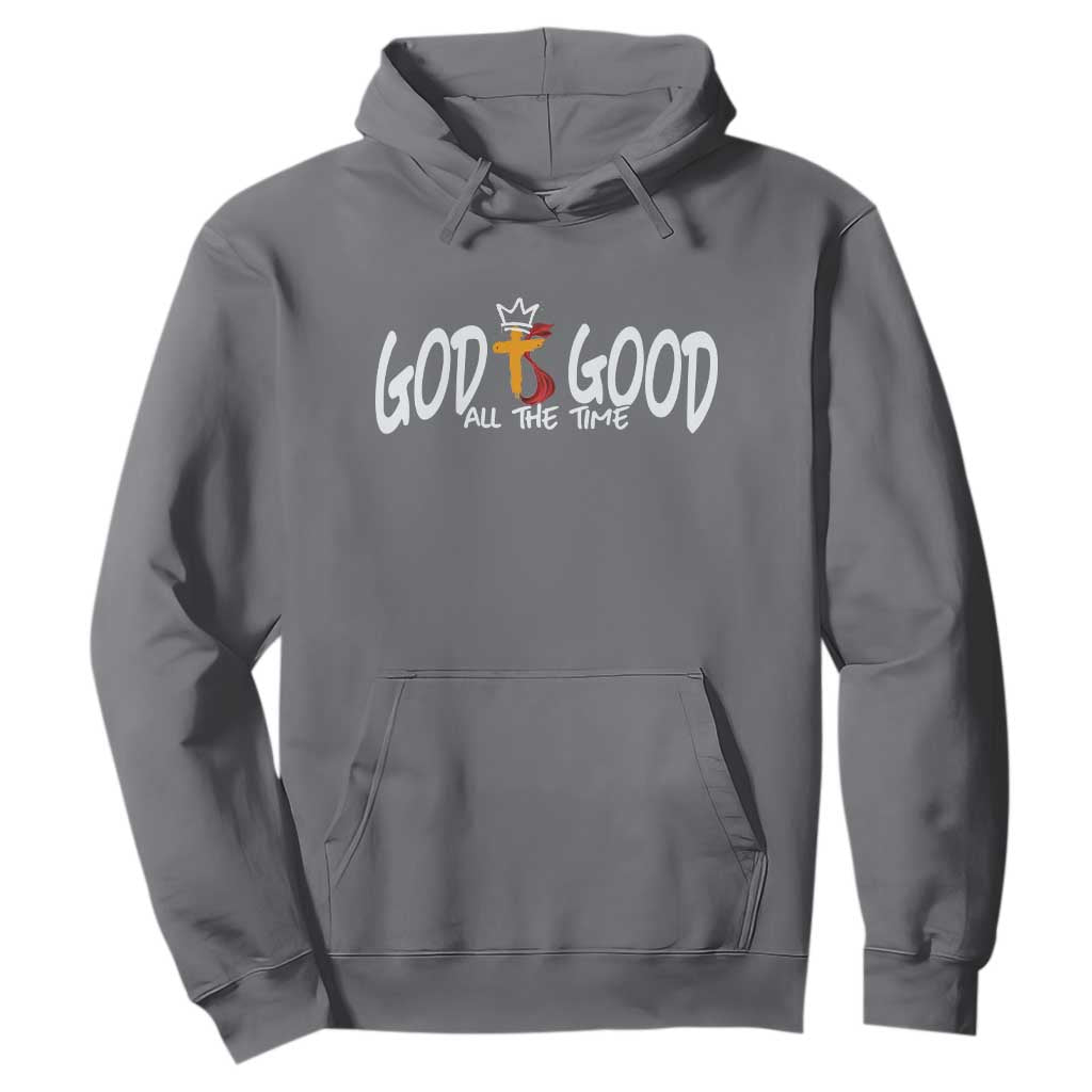 Jesus Christian Hoodie God Is Good All The Time TS14 Charcoal Print Your Wear
