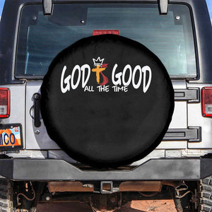 Jesus Christian Spare Tire Cover God Is Good All The Time TS14 No hole Black Print Your Wear