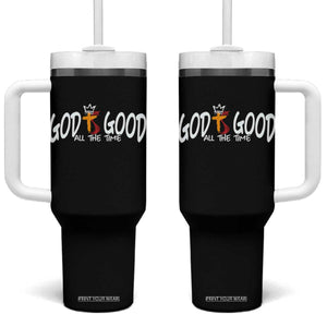 Jesus Christian Tumbler With Handle God Is Good All The Time TS14 One Size: 40 oz Black Print Your Wear