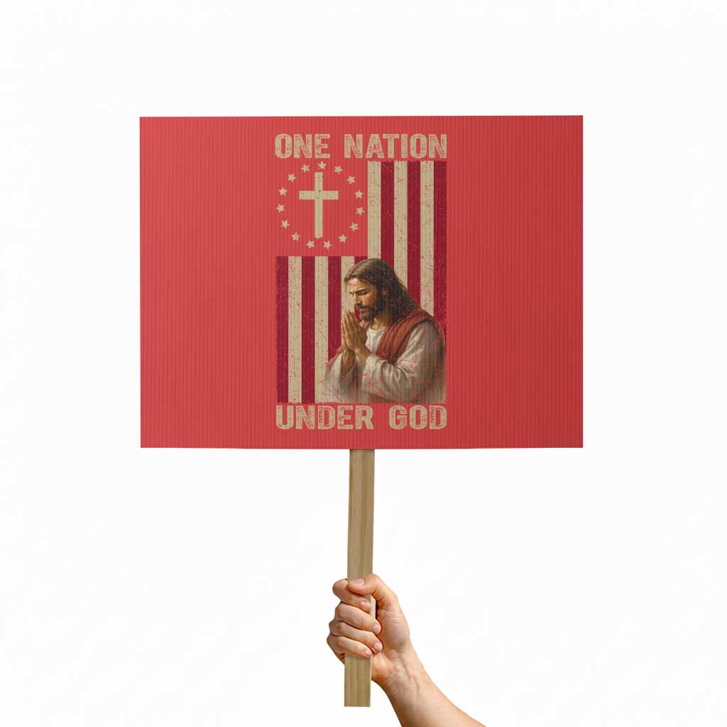 Jesus Christian Protest Sign One Nation Under God TS14 Horizontal 18