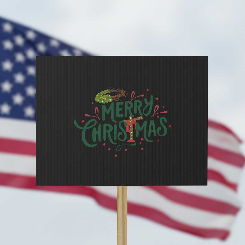 Jesus Christian Christmas Protest Sign TS14 Horizontal 18