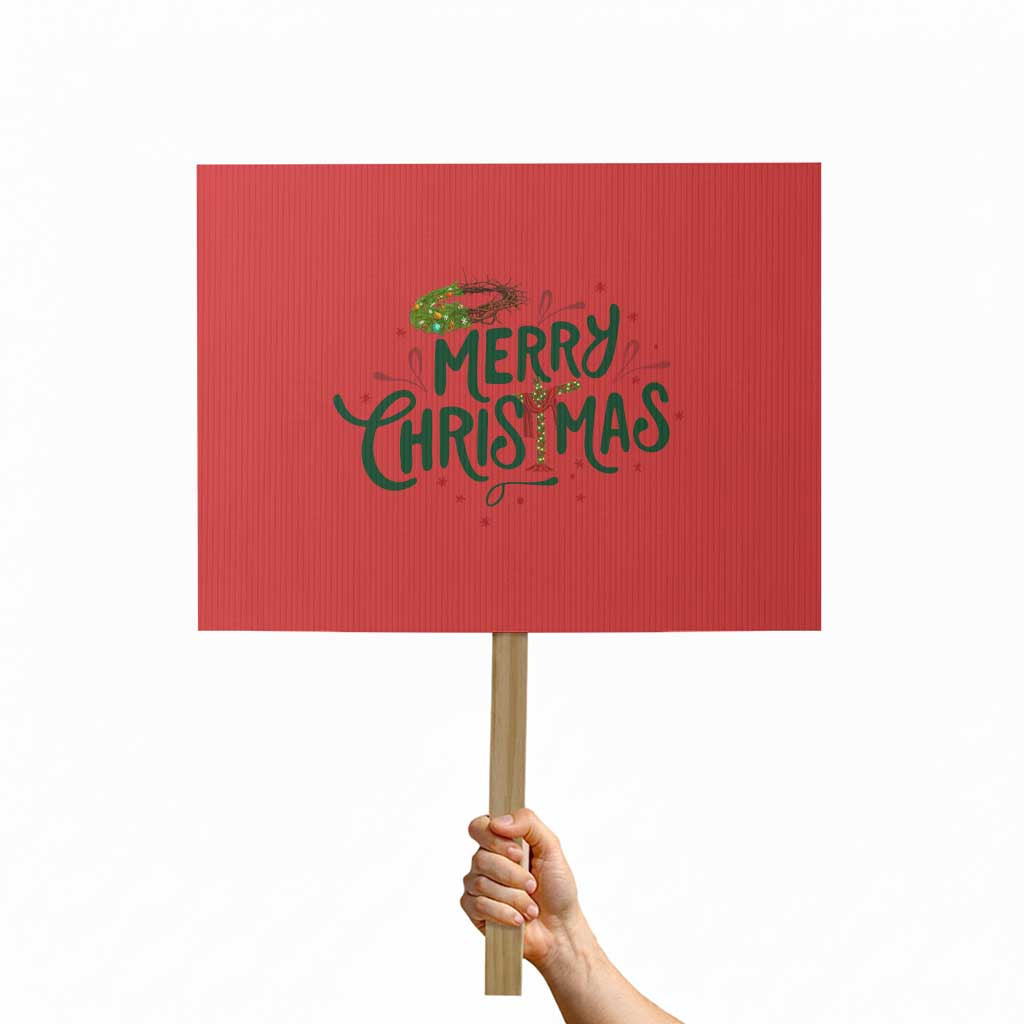 Jesus Christian Christmas Protest Sign TS14 Horizontal 18