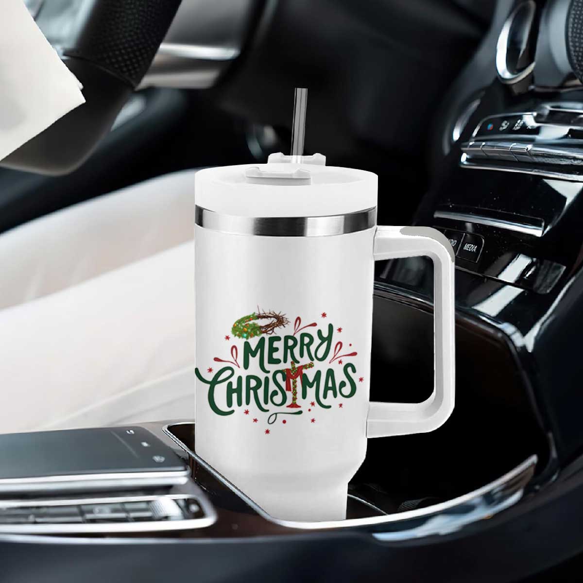 Jesus Christian Christmas Tumbler With Handle TS14 Print Your Wear
