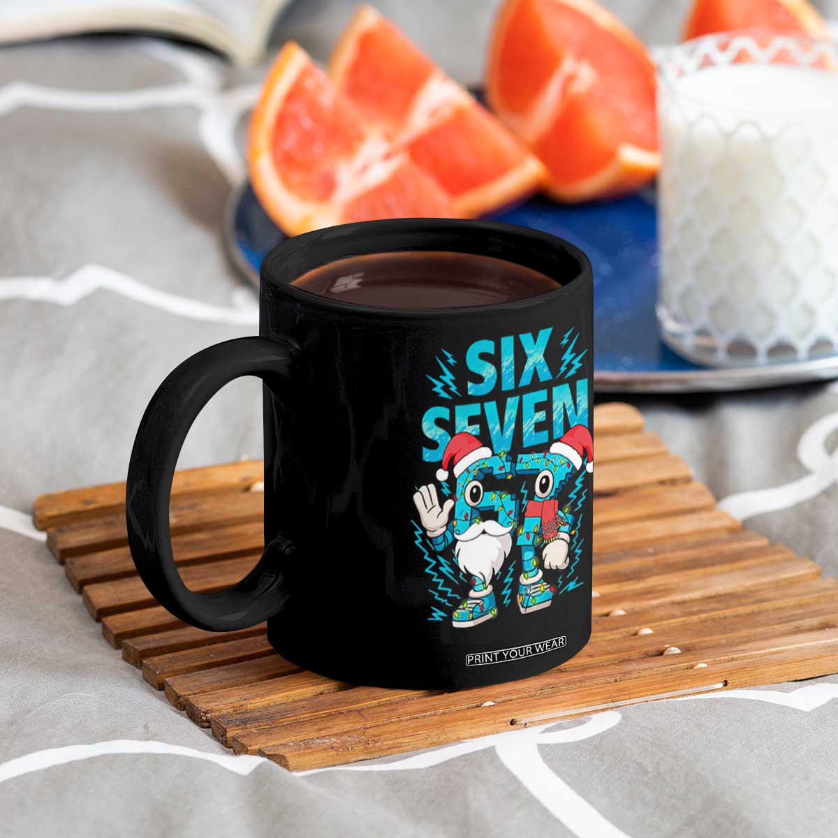 67 Six Seven Christmas Coffee Mug Funny Italian Brainrot Meme TS14 Print Your Wear