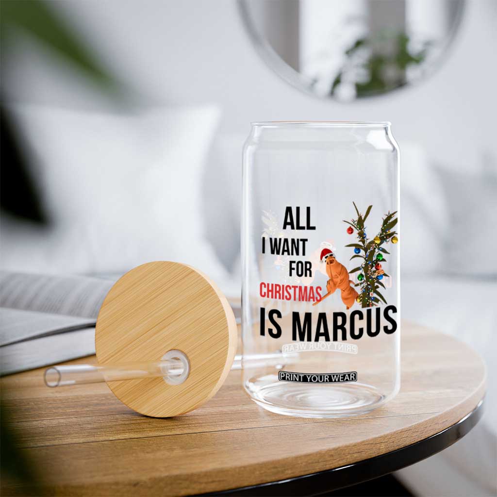 Marcus The Worm Robert Meme Glass Can All I Want For Christmas Is Marcus TS14 Print Your Wear