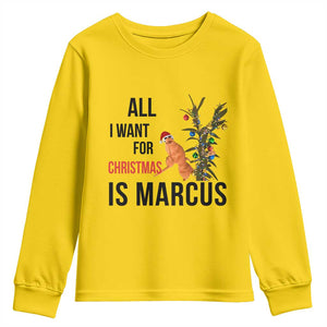 Marcus The Worm Robert Meme Youth Sweatshirt All I Want For Christmas Is Marcus TS14 Daisy Print Your Wear