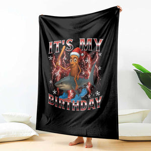 Italian Brainrot Christmas Meme Throw Blanket It Is My Birthday TS14 Print Your Wear