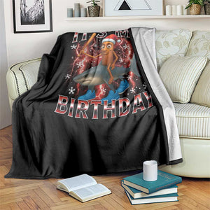 Italian Brainrot Christmas Meme Throw Blanket It Is My Birthday TS14 Print Your Wear