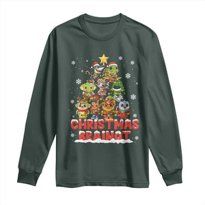Italian Brainrot Christmas Tree Meme Long Sleeve Shirt TS14 Dark Forest Green Print Your Wear