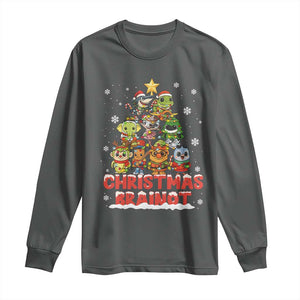 Italian Brainrot Christmas Tree Meme Long Sleeve Shirt TS14 Dark Heather Print Your Wear