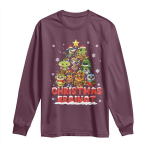 Italian Brainrot Christmas Tree Meme Long Sleeve Shirt TS14 Maroon Print Your Wear