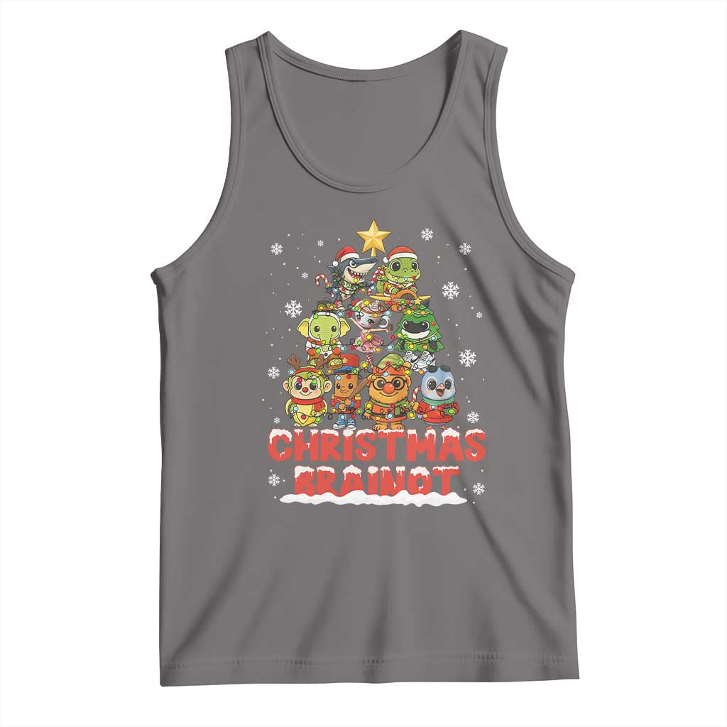 Italian Brainrot Christmas Tree Meme Tank Top TS14 Deep Heather Print Your Wear