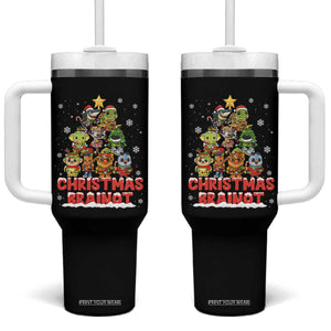 Italian Brainrot Christmas Tree Meme Tumbler With Handle TS14 One Size: 40 oz Black Print Your Wear